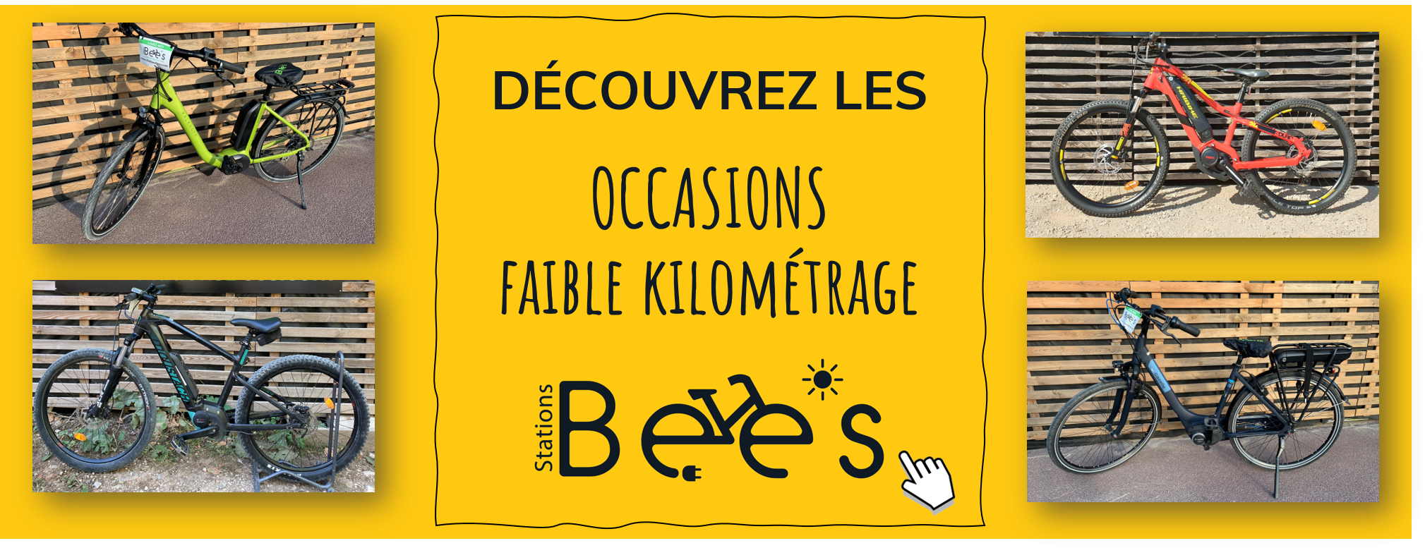 Les vélos électriques occasion faibles kilométrages du réseau Stations Bee's